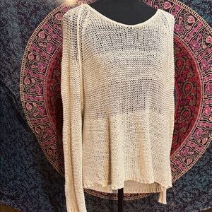 FREE PEOPLE COZY TAN OVERSIZED KNIT SWEATER🌸